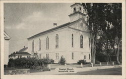 Baptist Church Mansfield, MA Postcard Postcard Postcard