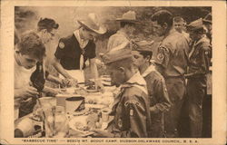 Barbecue Time, Beech Mt. Scout Camp, Hudson-Delaware Council Postcard