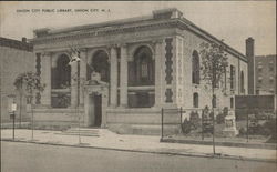 Union City Public Library New Jersey Postcard Postcard Postcard