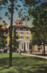 Green Lawns and Trees Surround The Carolina Pinehurst, NC Postcard Postcard Postcard