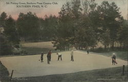 5th Putting Green, Southern Pines Country Club Postcard