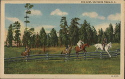Fox Hunt Southern Pines, NC Postcard Postcard Postcard