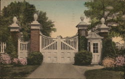 Entrance Gate Yeamans Hall Club Postcard