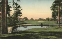 Yeamans Hall 9th Fairway and Water Hazard Postcard