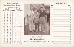Golf Hosts at The Greenbrier White Sulphur Springs, WV Postcard Postcard Postcard