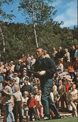 Arnold Palmer Tees Off at Stratton Mountain Country Club Vermont Postcard Postcard Postcard