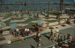 Boardwalk and Steel Pier Indiana Beach, IN Postcard Postcard Postcard