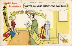 Howdy from Louisiana Postcard