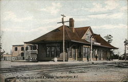 The Seaboard Air Line R. R. Station Southern Pines, NC Postcard Postcard Postcard