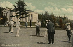 Golfing at Bar Harbor Postcard