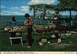Conch Shell and Wood Carving Roadside Stand Jamaica