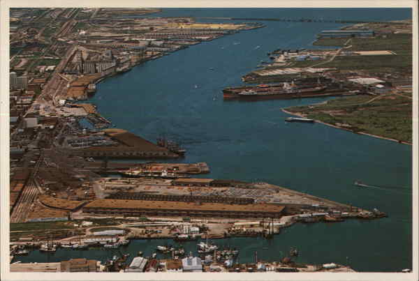 Ship Channel and Docks Galveston Texas