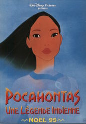 Pocahontas - French Release Movie and Television Advertising Postcard Postcard Postcard