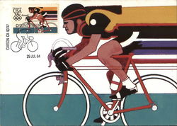 Men's Bicylcing, 1984 Summer Olympics Postcard Postcard Postcard