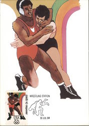 Wrestling Station 1984 Postcard