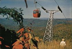 Aerial Ski Lift Postcard