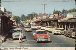 Sutter Street, Historic Folsom California Postcard Postcard Postcard