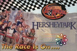 HersheyPark Lightning Racer Postcard