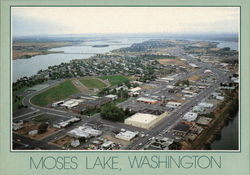 Aerial View Moses Lake, WA Postcard Postcard Postcard