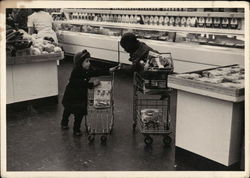 Children In A Supermarket Park Forest Illinois
