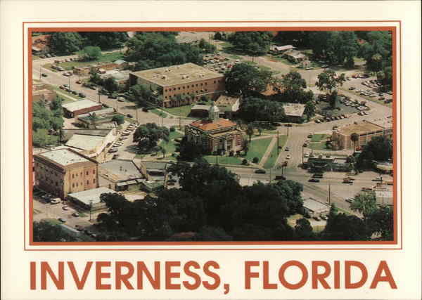 Aerial View fo Downtown Inverness Florida
