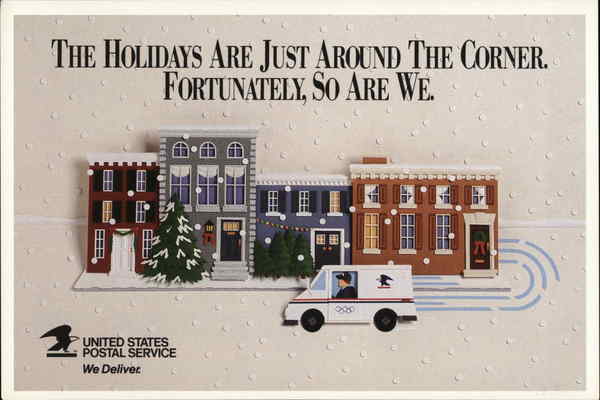 USPS Holiday Shipping Modern (1970's to Present)