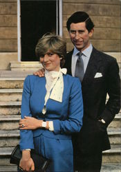 Princess Diana and Prince Charles Royalty Postcard