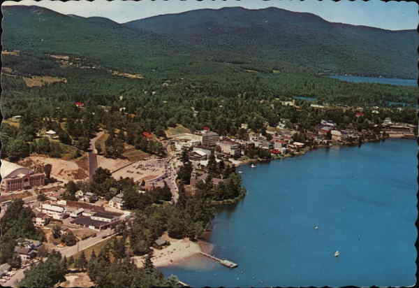Lake Placid, N. Y. on Mirror Lake in the Adirondacks New York