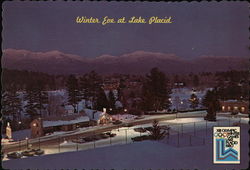 Winter Eve at Lake Placid Postcard
