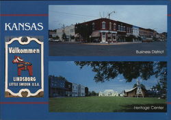 Little Sweden U.S.A. Lindsborg, KS Postcard Postcard Postcard