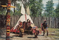 Indians in Authentic Costumes Ocala, FL Postcard Postcard Postcard