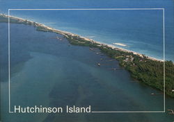 Aerial View Hutchinson Island, FL Postcard Postcard Postcard