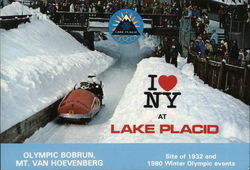 Olympic Bobrun, Mt. Van Hoevenberg Lake Placid, NY Postcard Postcard Postcard
