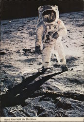 Man's First Walk on the Moon Postcard