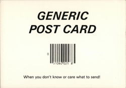 Generic Post Card Correspondence Cards Postcard Postcard Postcard