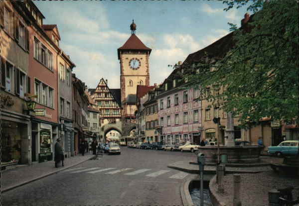 Oberlinden mit Schwabentor Freiburg Germany