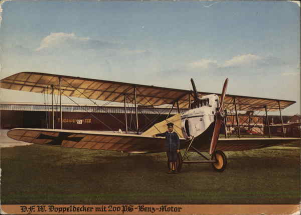 D.F.W. Doppeldecker Aircraft