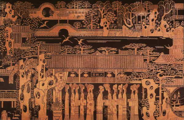 Dream of the Red Chamber - Mural in Hotel Lobby Guangzhou China