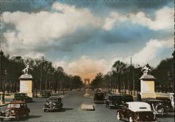Avenue des Champs-Elysees and Arc de Triomphe Postcard