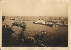 Hamburg - Drei Hamburg-Sud-Schiffe im Hafen Germany Steamers Postcard Postcard Postcard
