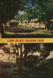 Como Beach Caravan Park Postcard