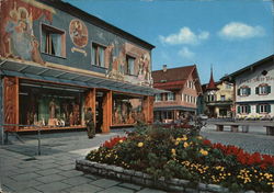 Buntes Haus and Hotel Alte Post Postcard