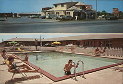 Falls Manor Motel and Restaurant Postcard