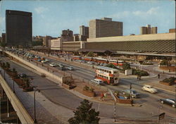 Rissik Street and Station Postcard