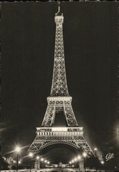 Eiffel Tower at Night Postcard