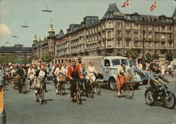 Cyclists Copenhagen, Denmark Postcard Postcard Postcard