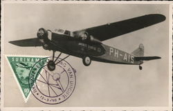 Single-enginme Plane Tagged PH-A15 Postcard