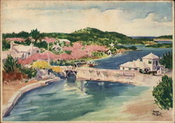 Somerset Bridge and Ely's Harbor Bermuda Postcard Postcard Postcard