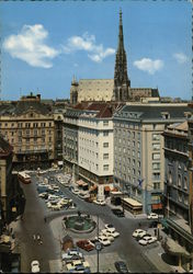 Neur Markt mit Donnerbrunnan, Blick zum Stephansdom, Hotel Am,bassador, Hotel Europa Vienna, Austria Postcard Postcard Postcard