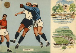 Uddevalla World Championship in football 1958 Sweden Postcard Postcard Postcard